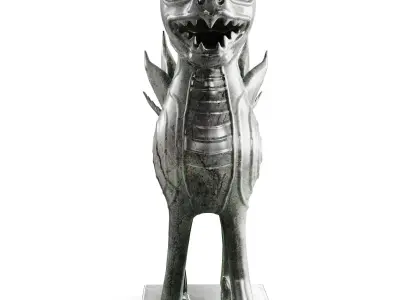 Chinese Styled Lion Statue 3D model