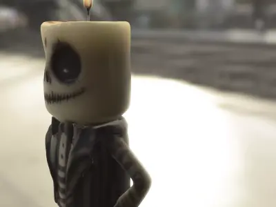 beetlejuicer Candle Low-poly 3D model