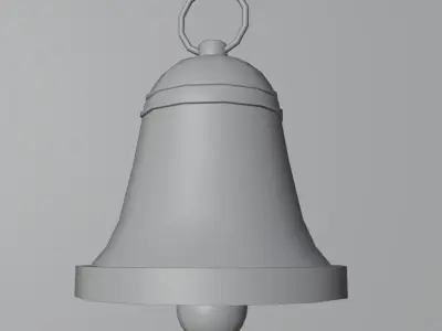 Golden bell Free low-poly 3D model