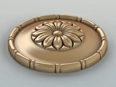 Round Rosettes collection 01 3D model