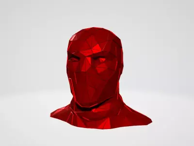 Deadpool bust WIREFRAME VORONOI WIREMESH MESH 3D print model