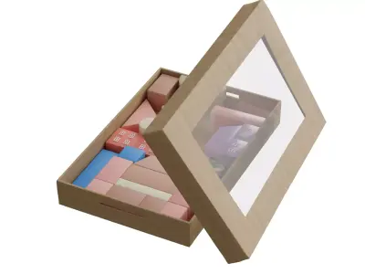 Building Block Box Low-poly 3D model