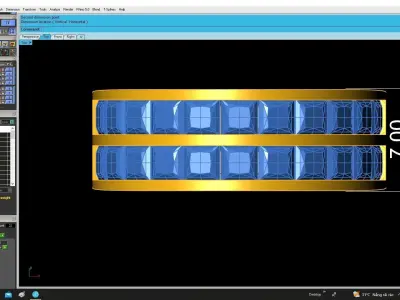 Luxury Double Row Baguette Band Ring for Men 4843 3D print model