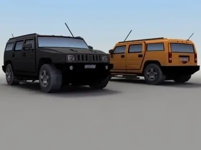 4x4 SUV Generic Low-poly 3D model