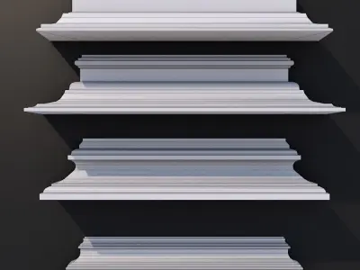 100 Sweep Ceiling Cornice for 3D Print 3D model