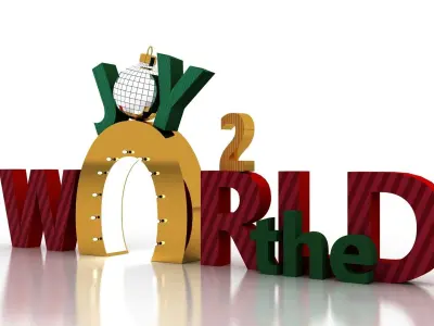 Christmas Decorative Element- Joy 3D model