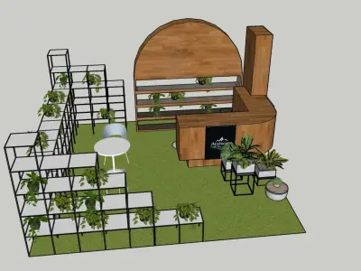 Exhibition Booth for Plants and Pots 3D model