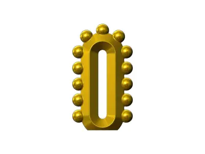 Beaded Chamfered chain link art decor sculpture and relief  3D print model