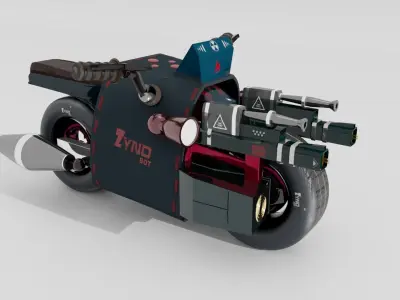 3D modeling of bike Low-poly 3D model