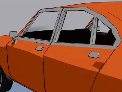 Datsun 160j LowPoly 3D model
