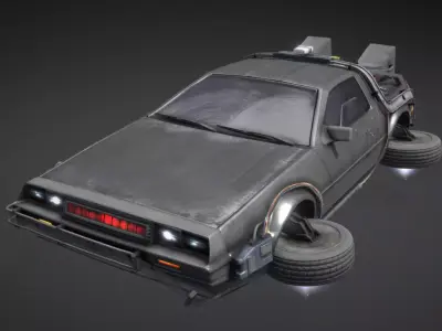Sci Fi Car model concepted to the car from Ready Player One 3D model