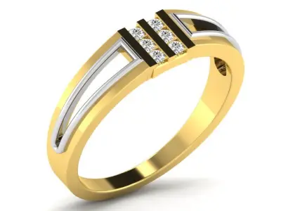 Solitaire Ring 3dm STL OBJ FBX Render Details 3D print model