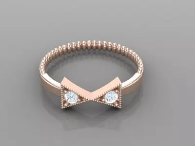 Solitaire Ring Version 1 SR41 3D model