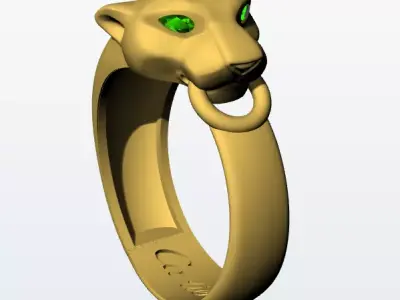 Anillo Pantera Panther Ring 3D print model