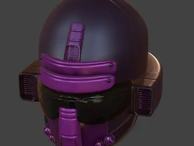 Gas mask helmet 3d model scifi Low-poly  Low-poly 3D model 98
