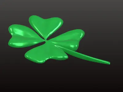 Four Leaf Clover STL Model for CNC and 3D Printing  Lucky Decor Free 3D print model
