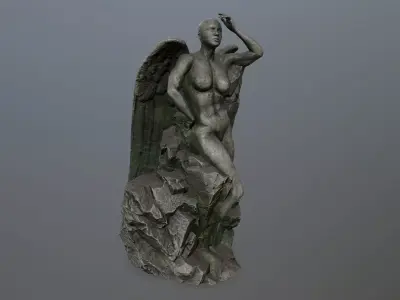 woman statue 1 Low-poly 3D model