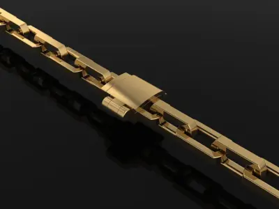 DAINTY HERMES LINK BRACELET NECKLACE 3D print model