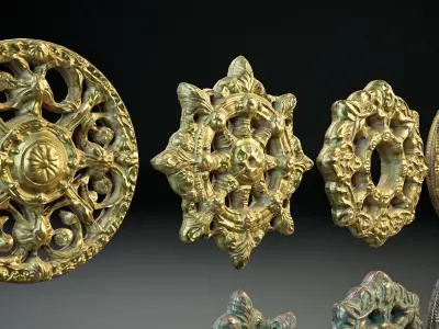 Ancient treasure artifacts PBR Low-poly 3D model