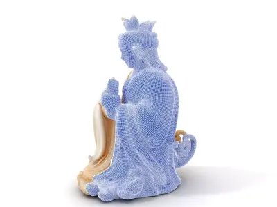 Elegant Ivory Statue model pack Low-poly 3D model