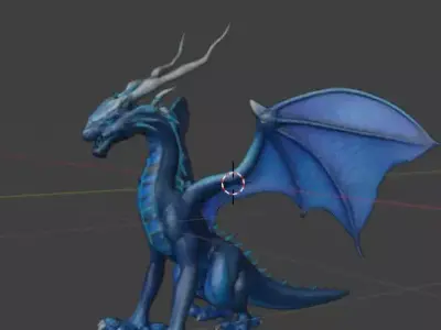 Fantasy dragon element of lighting 3D model