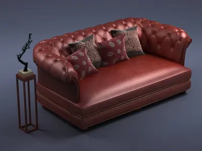 cabinet cabinet wardrobe sofa bed table bookshelve 3D model