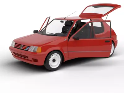 Peugeot 205 Rallye 1 3 1991 HQ 3d model 3D model