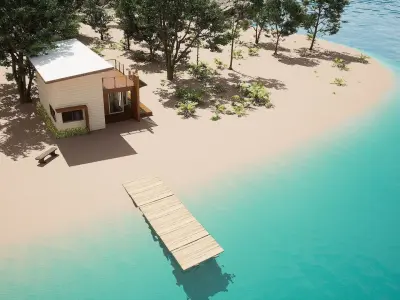 Beach house Free 3D model purchase