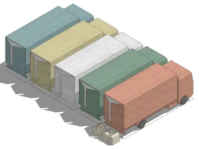 Simple Cargo Truck 3D model