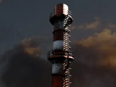 Industrial chimney 3D model