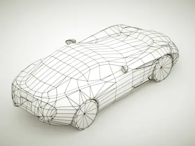 Generic Supercar v11 multicolors Low-poly 3D model