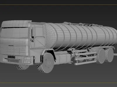  tanker fuel semi freight transportation trucking horizontal  3D model