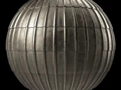 Roof Tile Materials 95- Metal Roofing By Snow Sbsar Pbr 4k Texture