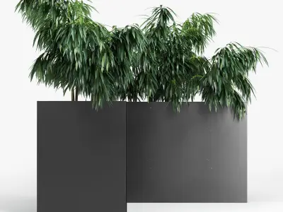 Sotomon modern planter with trellis 3D model