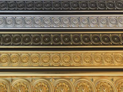 Molding gold and silver decorative moldings 3D model