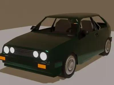 VOLKSWAGEN GOLF MK2 LOWPOLY BY DON LOGOSS 3D model