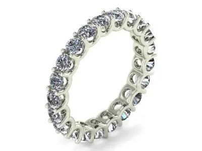 U Shaped Eternity Ring 2 point 8 mm stone size swiss 10 and EU50 3D print model