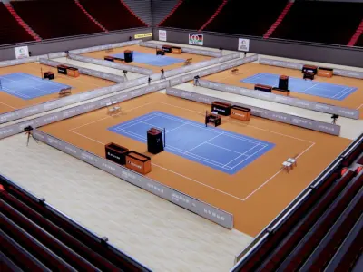 badminton gym 3D model