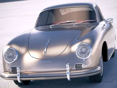 Porsche 356a Coupe 1955 3D model