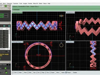 Minimal Zigzag ring 142-MW 3D print model