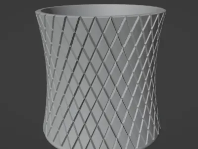 Scaled Vase - A geometric Crisscross styled Vase Free 3D model