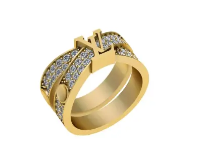 LV Empreinte Ring louis vuitton 3D print model