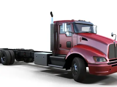 Kenworth t440 Cab Chassis truck Low-poly 3D model