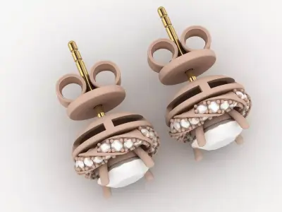 Luxury Earring 005 - Vortex Earring 3D print model