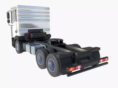 3-axle truck tractor 3D model