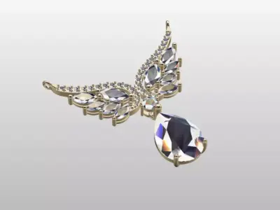 Angel Wing Pendant 3D print model