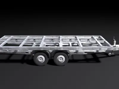 Chassis-Trailer flatbed trailer 3D model
