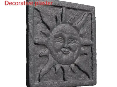 Ultra realistic Decorative plaster Scan Low-poly 3D model