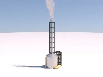 Refinery Industrial Furnace 04 3D model