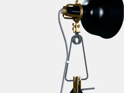 RANARP Wall-clamp spotlight Low-poly 3D model